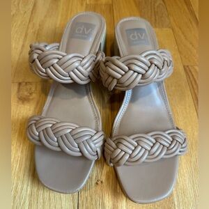 Dolce Vita Sanders Taupe Heeled Braided Sandals